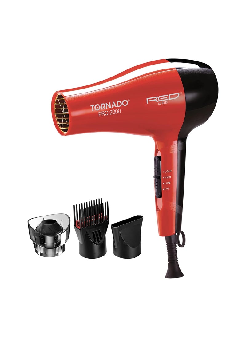 Red by Kiss - RED by KISS Tornado Pro 2000 Hair Blow Dryer BD08N Hair Dryer - Image 1