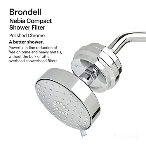 Brondell Shower Filter VivaSpring, Compact Polished Chrome – High Output, 100% High-Purity KDF Filtration, With FF-30 Filter Cartridge, Filtered Shower Water for Healthier Skin & Hair - Image 2