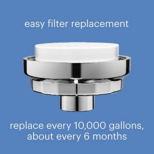 Brondell Shower Filter VivaSpring, Compact Polished Chrome – High Output, 100% High-Purity KDF Filtration, With FF-30 Filter Cartridge, Filtered Shower Water for Healthier Skin & Hair - Image 4