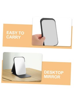 BTFMEI 2PCS Pocket Mirror, Portable Folding Compact Makeup Mirror, Travel Mirror, Foldable Tabletop Cosmetic Mirror, Ideal Gift (Pink+black)  - Image 5