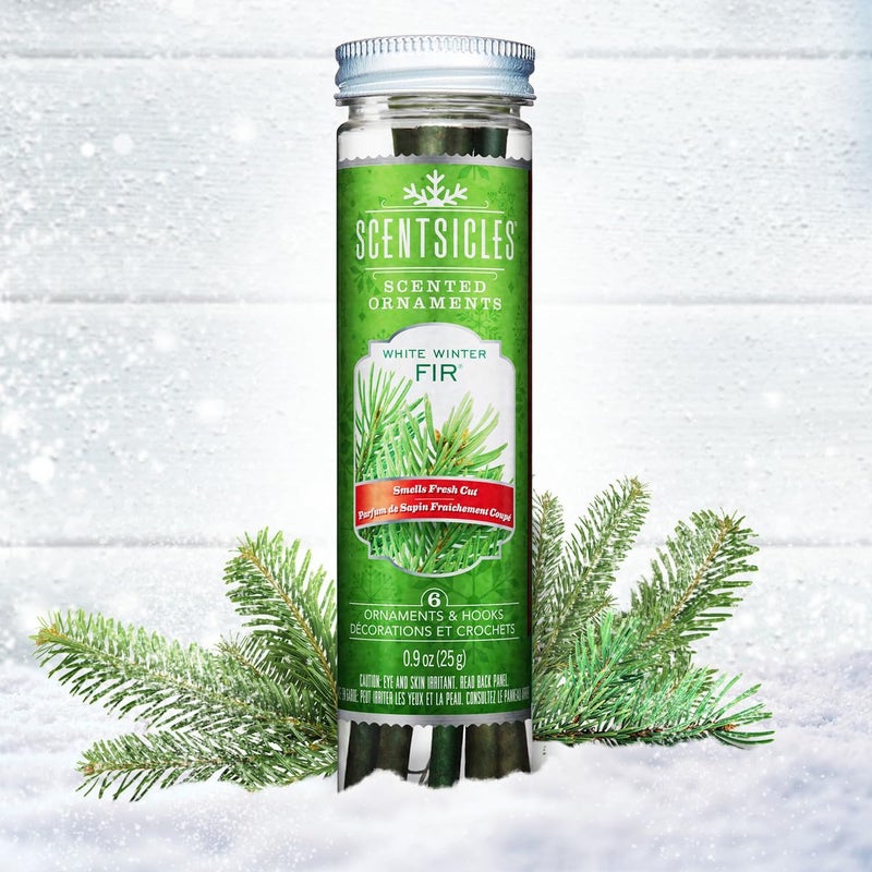 سنتسيكلز Scentsicles White Winter FIR الحلي الشجرة عيد الميلاد المعطرة - زجاجة واحدة (إجمالي 6 عصي) - Image 2