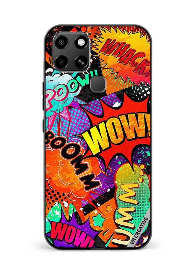 VR CREATIVE Protective Case Cover For Infinix Smart 6 Multiple Sticker Design Multicolour - Image 1