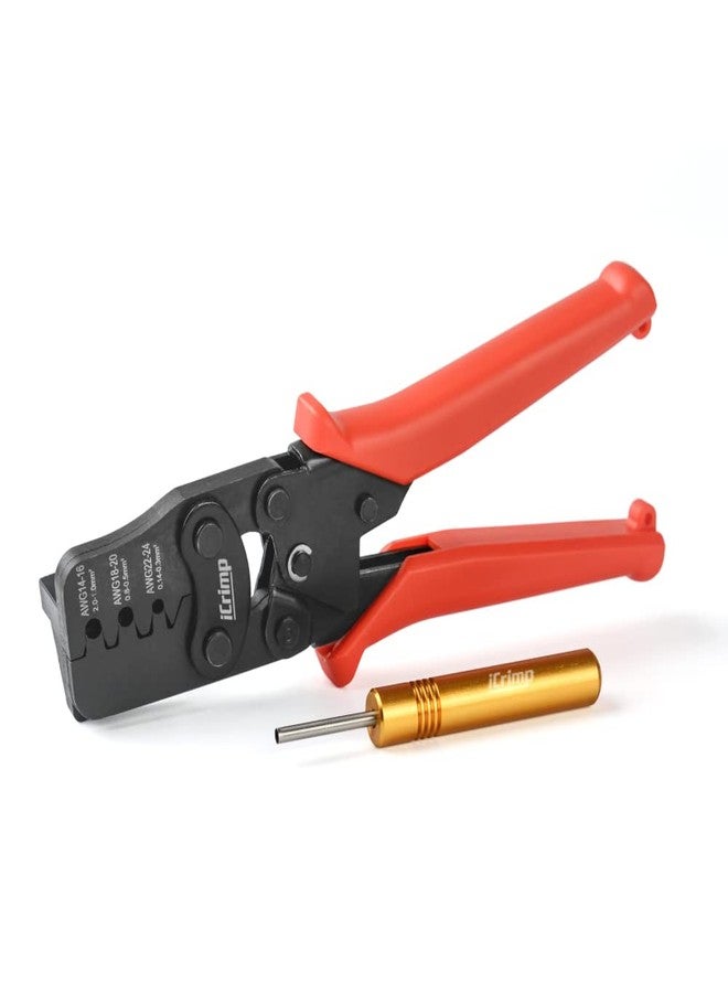 IWISS iCrimp Weather Pack Crimp Tool for AWG 24-14 Crimping Delphi APTIV Weather Pack Terminals or Metri-Pack Connectors- Crimp Terminals and Seal In ONE Cycle with Locator & Removal Extraction Tool - Image 1