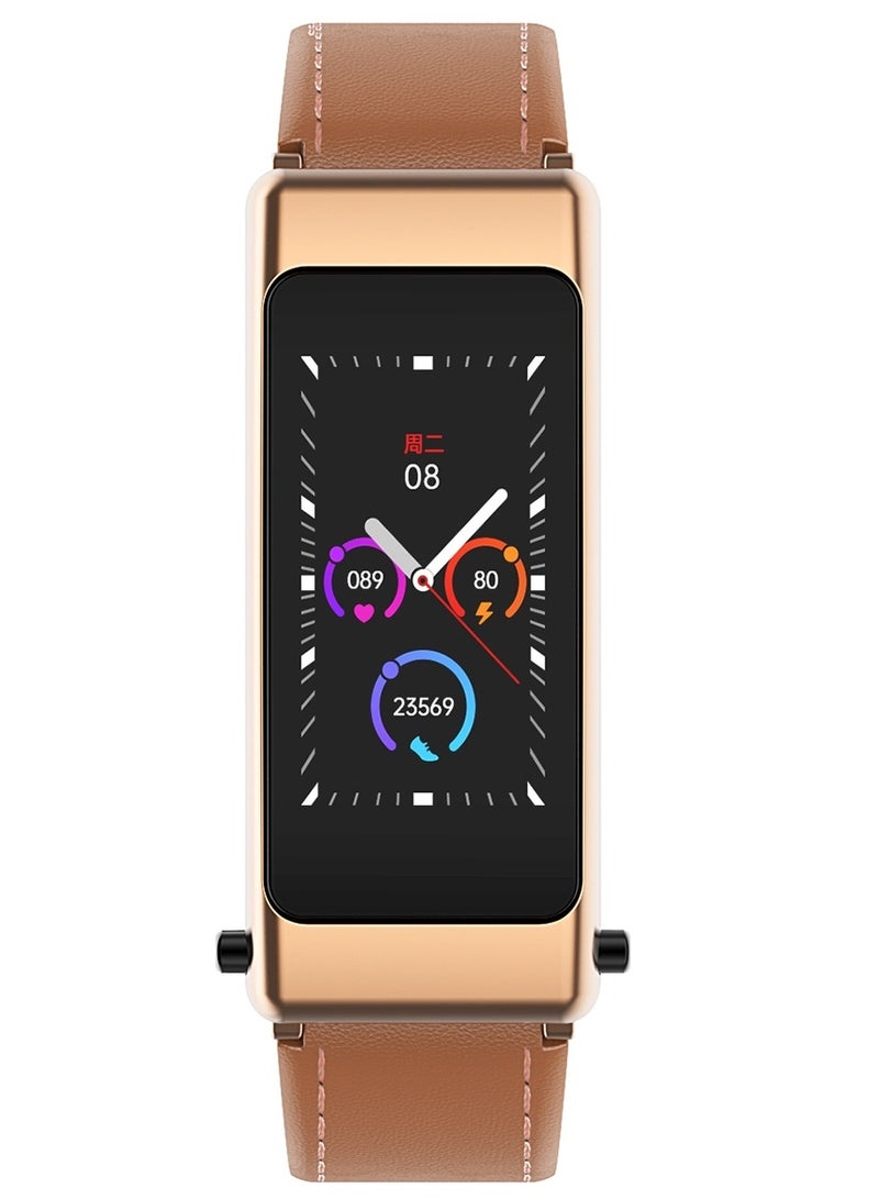 AROAQ K50 1.08 inch Leather Band Two -in-ONE TWS Earphone Detachable IP67 Waterproof Smart Watch Support Bluetooth Call  - Image 3