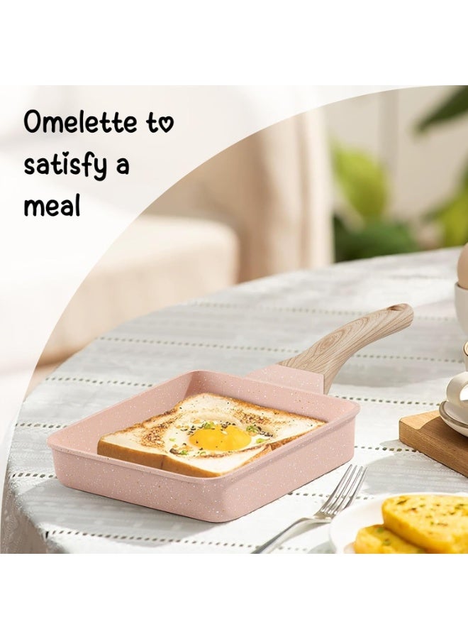 عجة البيض، طاسة عجة الجرانيت غير اللاصقة، طاسة الفطار، طاسة لعمل البيض مناسبة لفرن الغاز وتجهيزات المطبخ التعريفي. - Image 2