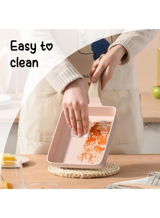 عجة البيض، طاسة عجة الجرانيت غير اللاصقة، طاسة الفطار، طاسة لعمل البيض مناسبة لفرن الغاز وتجهيزات المطبخ التعريفي. - Image 4