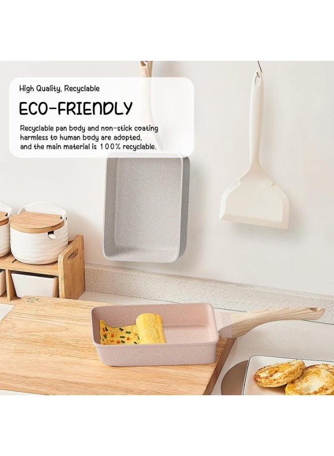 عجة البيض، طاسة عجة الجرانيت غير اللاصقة، طاسة الفطار، طاسة لعمل البيض مناسبة لفرن الغاز وتجهيزات المطبخ التعريفي. - Image 5