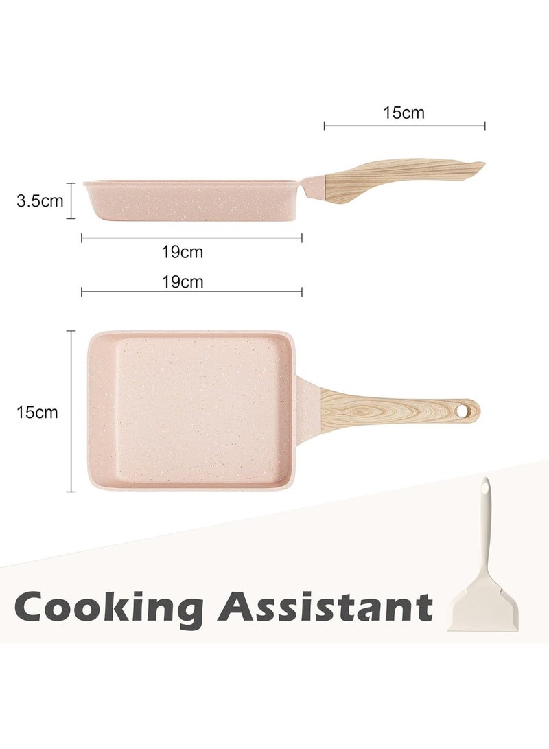 عجة البيض، طاسة عجة الجرانيت غير اللاصقة، طاسة الفطار، طاسة لعمل البيض مناسبة لفرن الغاز وتجهيزات المطبخ التعريفي. - Image 2