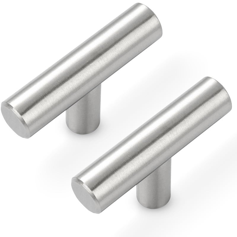 Estmoon 30 Pack Cabinet Knobs Brushed Nickel Cabinet Handles, Stainless Steel Single Hole Kitchen Cabinet Knobs Silver Cabinet Pulls for Kitchen Cabinets and Dressers,2 Inch Overall Length Drawer Knob - Image 1