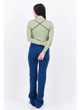 Bershka Women Sleeveless Solid Denim Jumpsuit, Blue  - Image 4