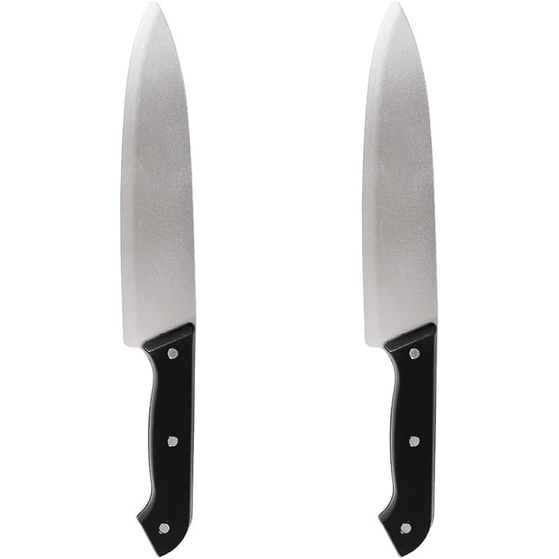 EPDPLAY 2 PCS Prop Knife -  Realistic Kills Butcher Prank Props, Costume Fake Knife Accessories for  Horror Party Role Playing（Gray） - Image 1
