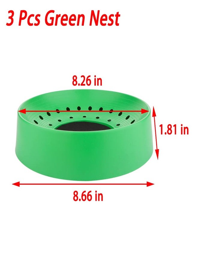 VTurboWay 6 Pack Plastic Pigeon Nest Small Bird Nesting Bowls Quails Breeding Hatching Nest (Blue and Green) - Image 5