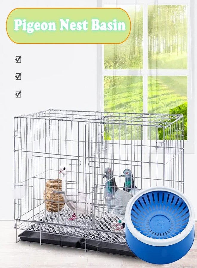 VTurboWay 6 Pack Plastic Pigeon Nest Small Bird Nesting Bowls Quails Breeding Hatching Nest (Blue and Green) - Image 3