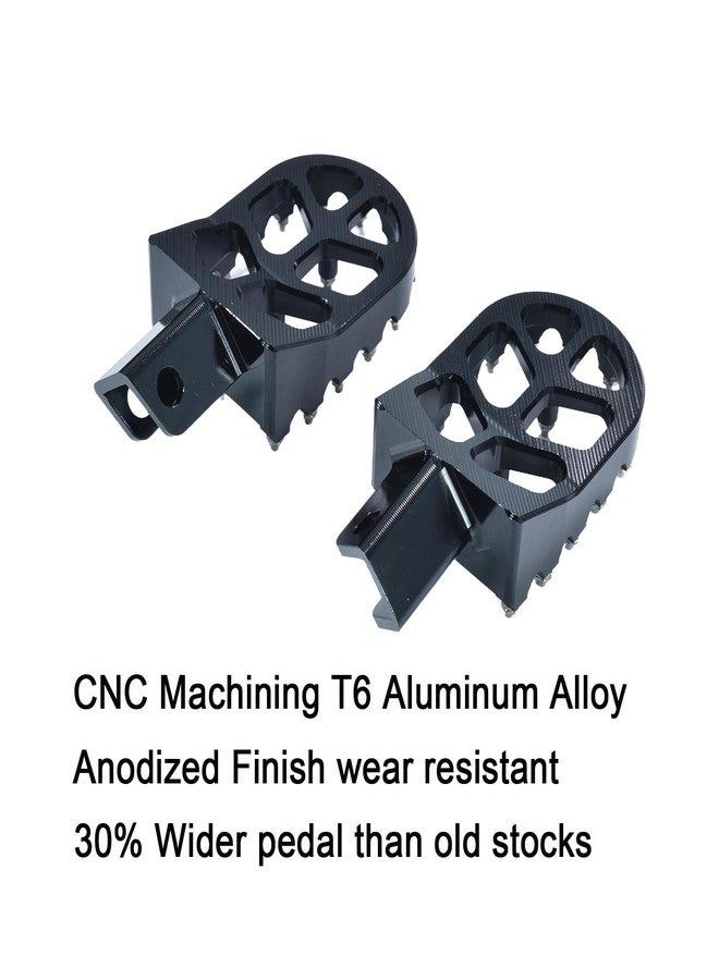 KZLM Motorcycle Foot Pegs CNC Foot Pedals Rest Compatible for KLR650 KLR 650 1987-2018 2021-2024 Vstrom 650 1000 Black - Image 2