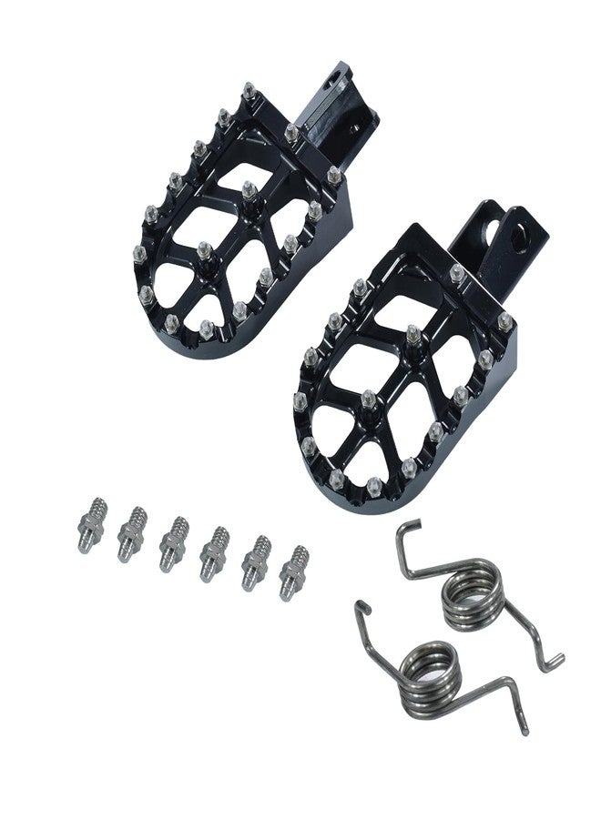 KZLM Motorcycle Foot Pegs CNC Foot Pedals Rest Compatible for KLR650 KLR 650 1987-2018 2021-2024 Vstrom 650 1000 Black - Image 1