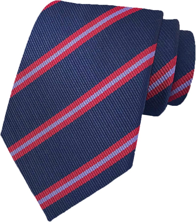 MENDENG Store Men's Classic Necktie Jacquard Woven Ties for Men Formal Business Ties Wedding Party Groomsmen Black Tie - Image 1