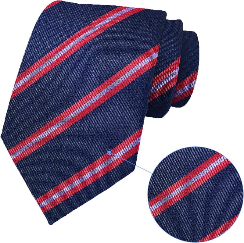MENDENG Store Men's Classic Necktie Jacquard Woven Ties for Men Formal Business Ties Wedding Party Groomsmen Black Tie - Image 4