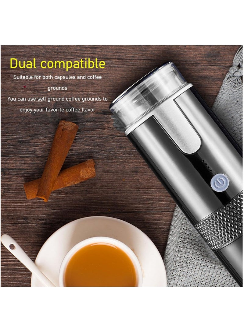 MarlaMall Portable Espresso Machine, Electric Mini Coffee maker Machine,Compatible Coffee Capsules and Ground Coffee, Rechargeable Handheld Coffee Maker Machine for Car Travel Camping - Image 2