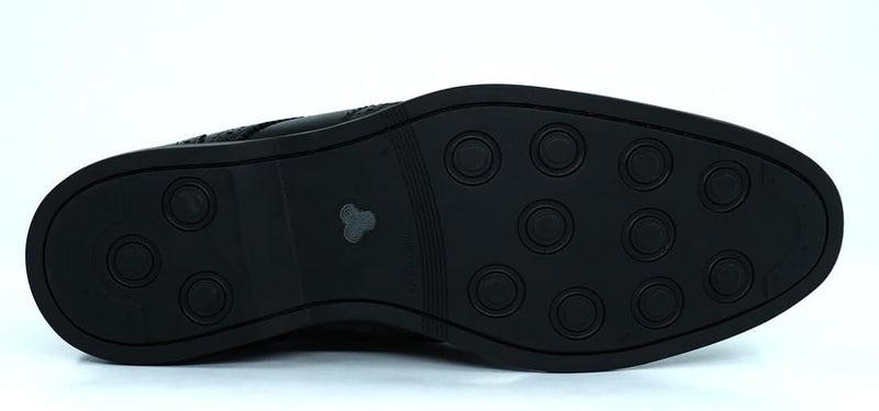 Hush Puppies أحذية هاش بايبيز جلدية سوداء مزودة بأربطة - Image 5