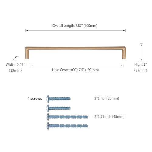 KNOKLOCK 10 Pack 75 Inch192mm Kitchen Cabinet Handles Champagne Bronze Cabinet Pulls Kitchen Cabinet Hardware Drawer Pulls for Cupboard Wardrobe - Image 3