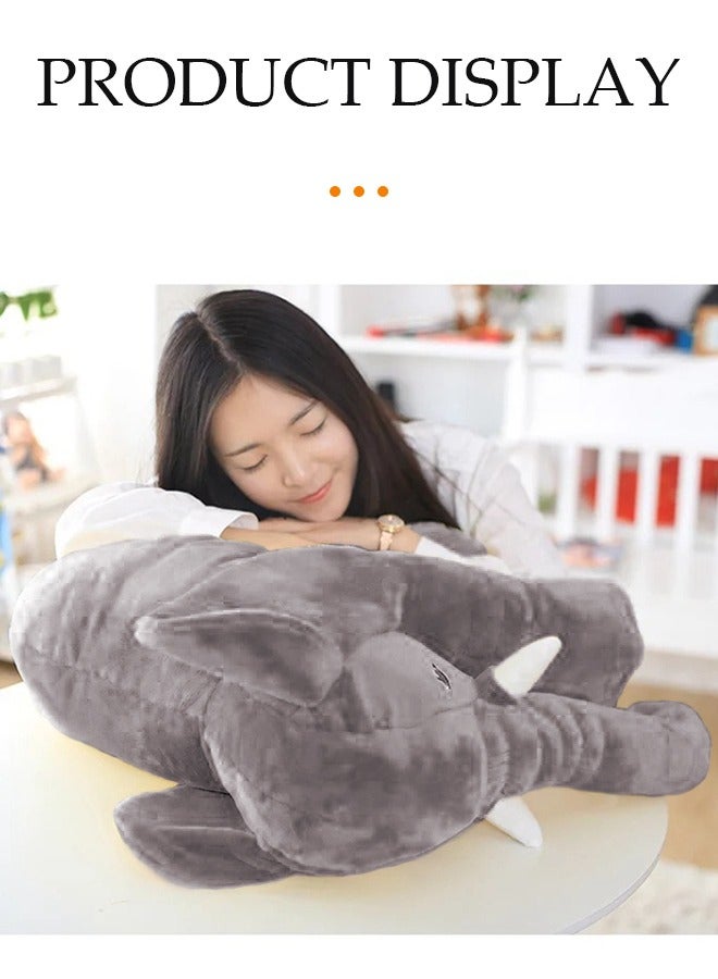 Elephant Plush Toy (60cm) ,Clever Elephant Plush Toy for Kids, Perfect Elephant Gifts for Girls/Boys and Women,Super Soft Elephant Room Decoration(Gray) - Image 2