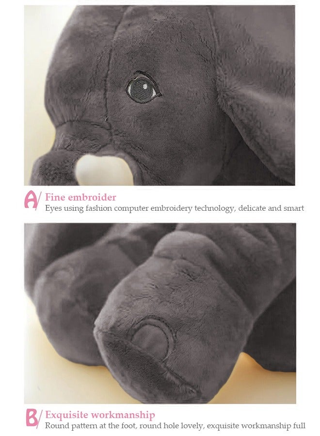Elephant Plush Toy (60cm) ,Clever Elephant Plush Toy for Kids, Perfect Elephant Gifts for Girls/Boys and Women,Super Soft Elephant Room Decoration(Gray) - Image 3