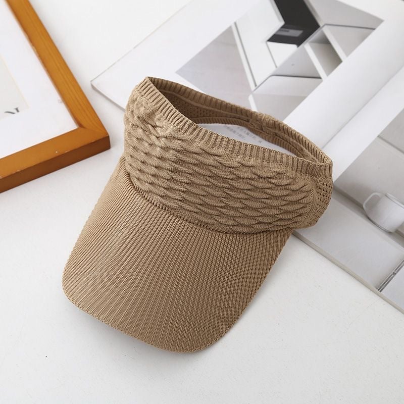 New Style Knitted Hollow Top Sun Cap for Summer, Korean Style Baseball Cap, Outdoor Sports Cap - Image 1