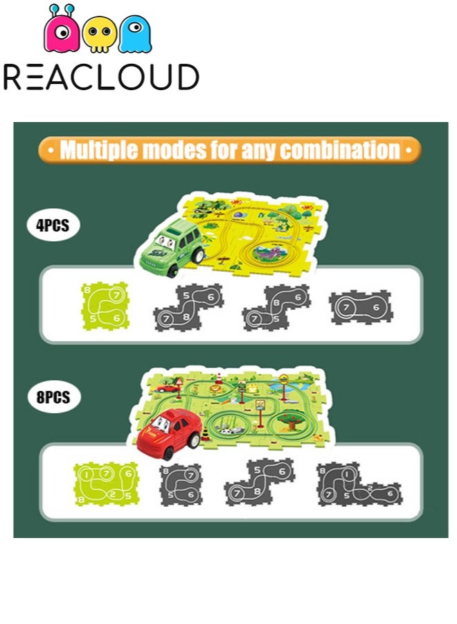 REACLOUD 15-PCS Children's rail car building blocks DIY assembly car rail puzzle toy - Image 2