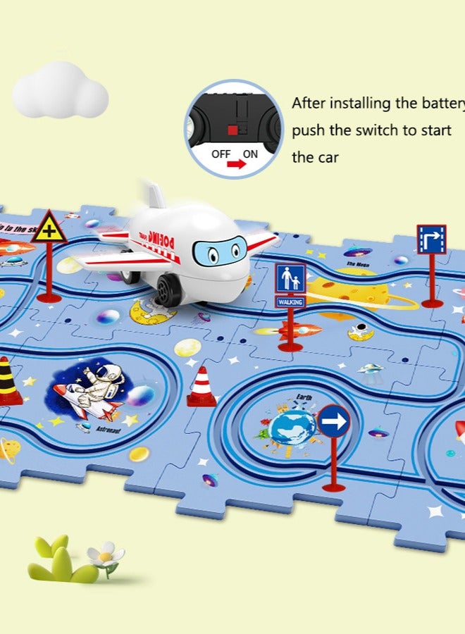 REACLOUD 15-PCS Children's rail car building blocks DIY assembly car rail puzzle toy - Image 3