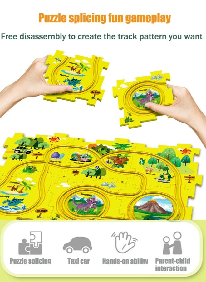 REACLOUD 15-PCS Children's rail car building blocks DIY assembly car rail puzzle toy - Image 4