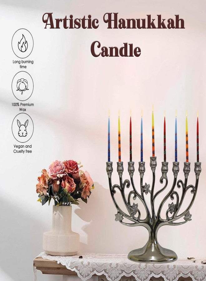 Majestic Giftware Multicolor Hanukkah Candles - CP220 | 45 Dripless Chanukah Candles for All 8 Nights of Hanukkah | Premium Quality Wax | Chanukah Candles Fits Most Menorahs (Blue/Yellow/Red) - Image 5