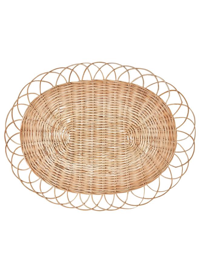 Zaboon Place mat, natural/rattan handmade, 35 cm - Image 1