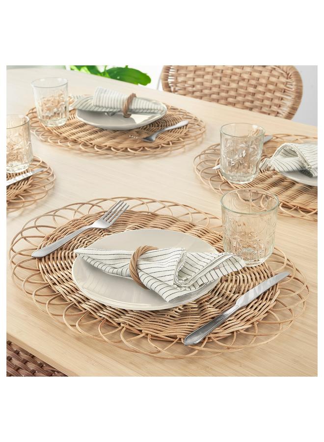 Zaboon Place mat, natural/rattan handmade, 35 cm - Image 4