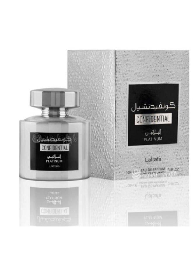 Lattafa Confidential Platinum Eau de Parfum 100ml - Image 1