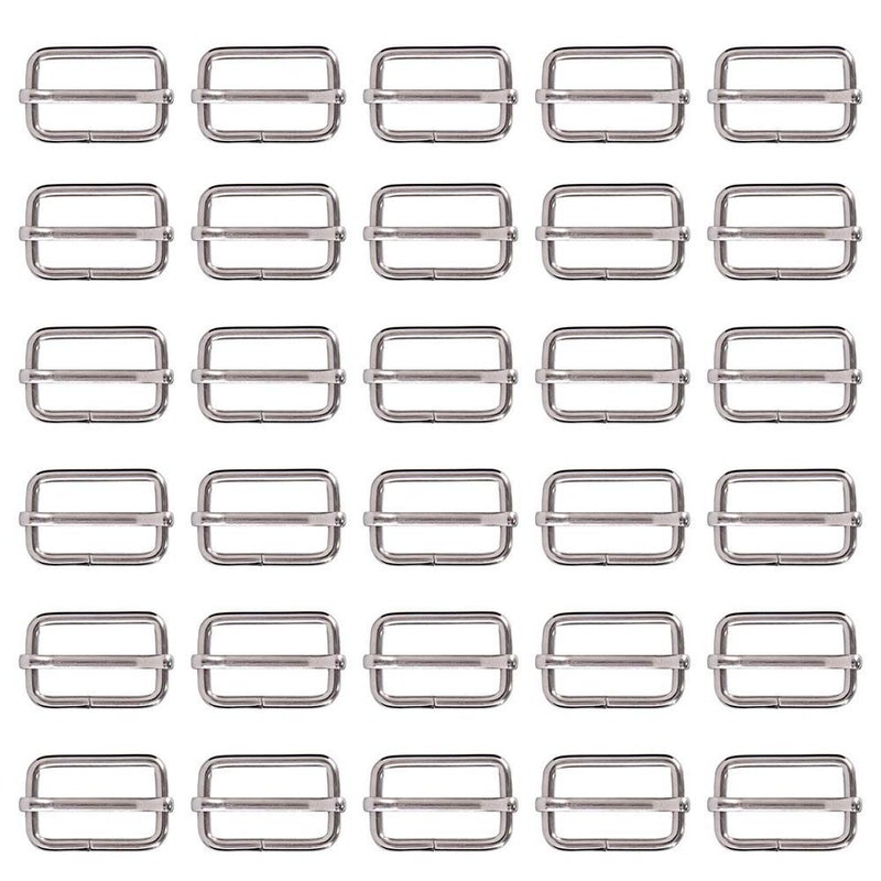 DIY Crafts DIY Crafts Slide Buckle 1 inch Nickel Plating Triglide Slides Rectangle Adjustable Webbing Slider for Fasteners Strap Backpack DIY Accessories BB  - Image 1