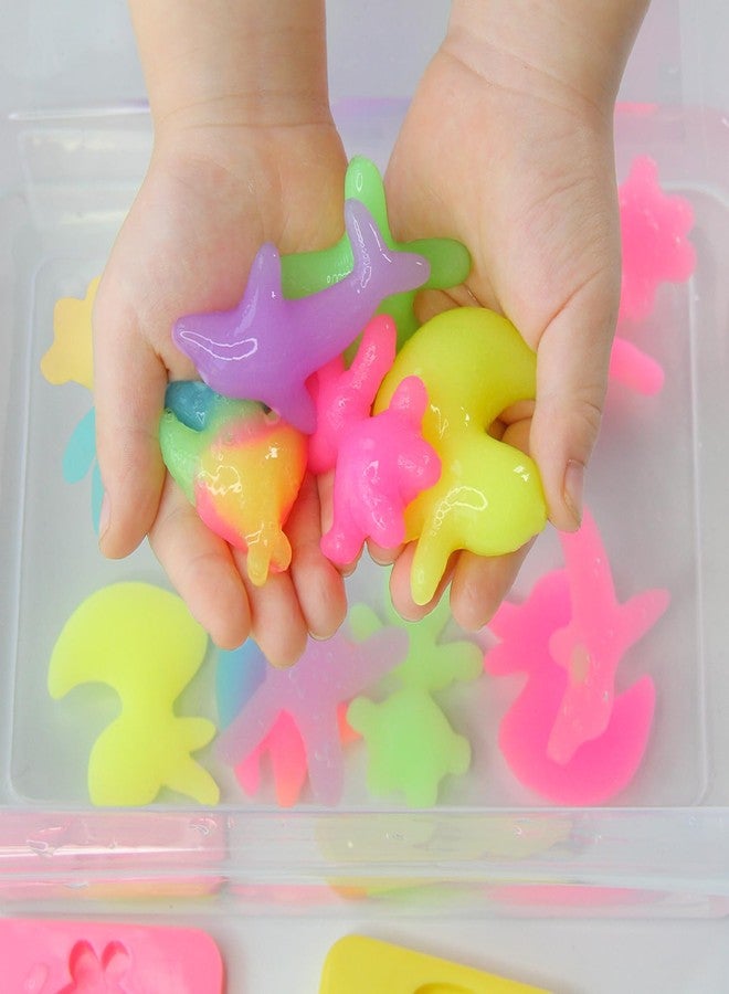 MINISENTIALS Magic Water Elf Toy Kit - Glow in The Dark Aqua Gel 6 Colors with 6 Molds - Magic Squishy Maker Water Fairies Birthday Party Favors DIY STEM Toy for 3-8 Years Old Kids - Image 5