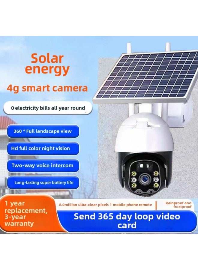 Solar Surveillance Camera 360 Degree No Dead Angle Mobile Phone Remote Super Clear Full Color Night Vision Housekeeping Outdoor Waterproof M-Color:Tracking + Alarm + Mobile Phone Remote + 360 Degree Rotating Mobile Phone Remote - Solar 90.0million Ultra Clear Pixel + 800m  - Image 1
