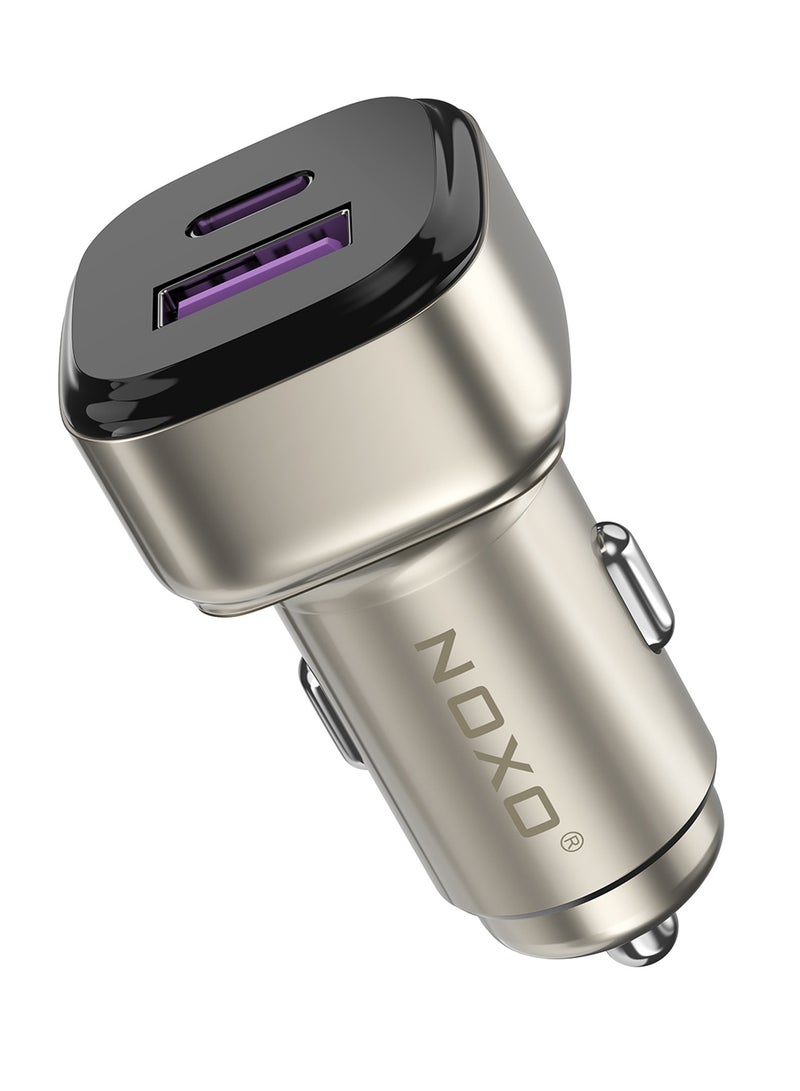 NOXO Super Fast Car Charger CCN-P-5 55W PD30W+QC4.0  - Gold - Image 2
