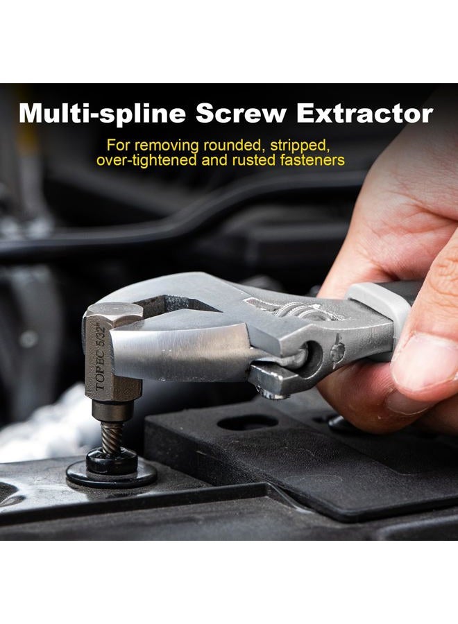 Topec 55-Piece Screw Extractor & Broken bolt extractors, Multi-spline Extractors, and Drill Bits for Removing Damaged, Frozen, Rusted, Rounded-Off Bolts & Screws - Image 4