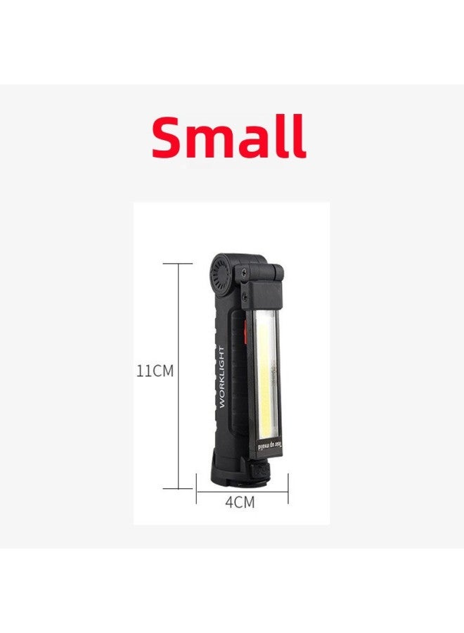 Loquat Multi-Functional LED Work Light Cob Inspection Lamp Foldable Magnet Handheld Flashlight Repair Outdoor Tent Light Car Magnet-Color:W51 Small Size - Image 1