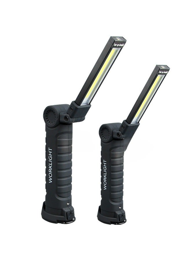 Loquat Multi-Functional LED Work Light Cob Inspection Lamp Foldable Magnet Handheld Flashlight Repair Outdoor Tent Light Car Magnet-Color:W51 Small Size - Image 2