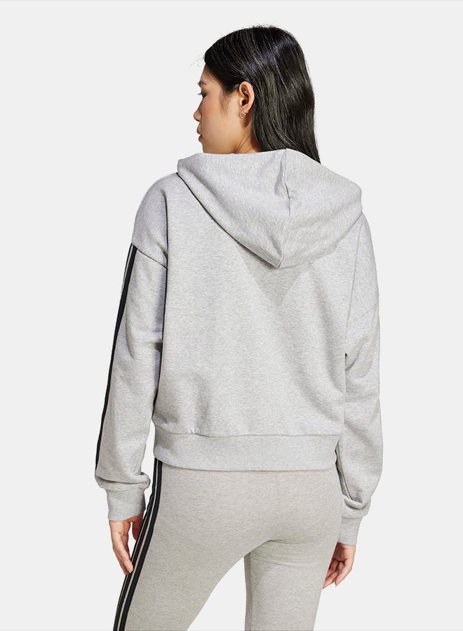 Adidas Essentials 3-Stripes French Terry Full-Zip Hoodie - Image 5