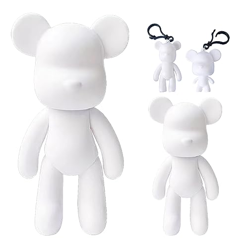Coniuty DIY Fluid Bear Keychain Creativity Paints Set for Home Decoration Blank Mold 913inch - Image 1