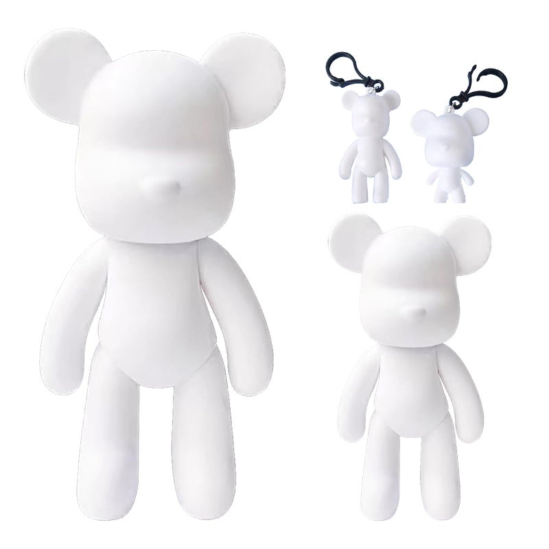 Coniuty DIY Fluid Bear Keychain Creativity Paints Set for Home Decoration Blank Mold 913inch - Image 2