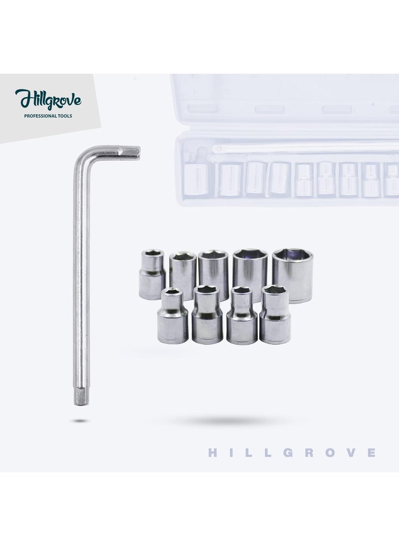 Hillgrove Hillgrove HGCM11M1 9 Pieces Full Hex Allen Key Kit with 10in1 Socket Set Bolt Spanner Goti Wrench L Shape Repair Tool Set for BikeBicycleCycleGuitar Allen Key Set  - Image 3
