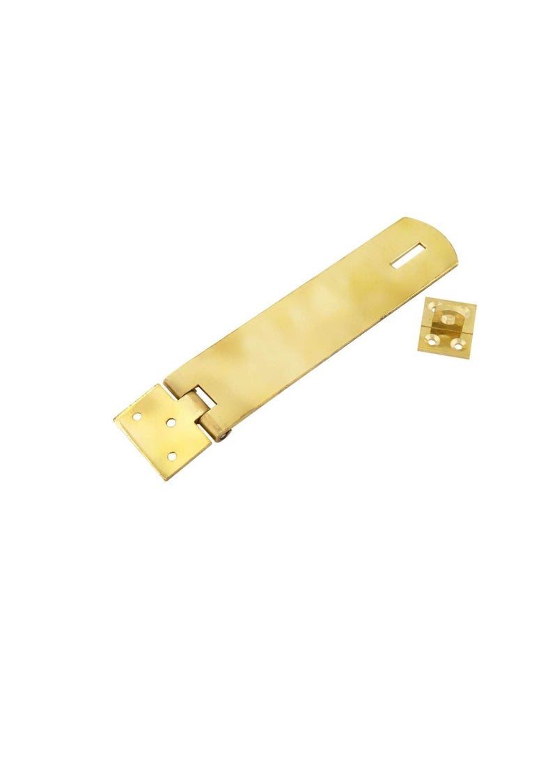 Robustline Hasp and Staple - Gold, 6 Inches - Image 1