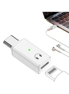 Compatible for USB C to Lightning Audio Adapter,USB C to Lightning Headphone Converter with Indicator Light,Lightning to USB C Adapter for iPhone 15 Series,MacBook and More USB-C Devices-B