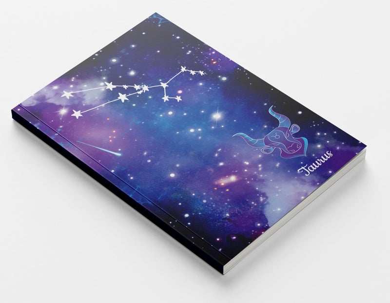 AccuPrints A5 Premium Soft Bound Notebook Size 5.8 * 8.25 inches Diary for Girls and Women (144 Ruled Pages with planner, 80 GSM) (Taurus zodiac signs) - Image 2