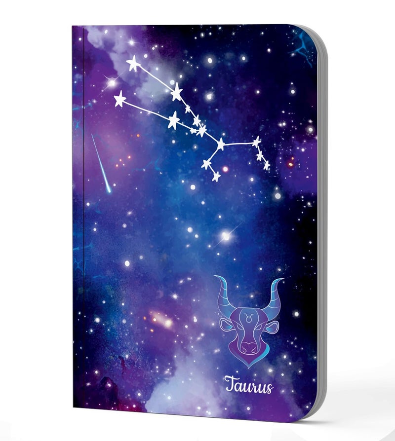 AccuPrints A5 Premium Soft Bound Notebook Size 5.8 * 8.25 inches Diary for Girls and Women (144 Ruled Pages with planner, 80 GSM) (Taurus zodiac signs) - Image 1