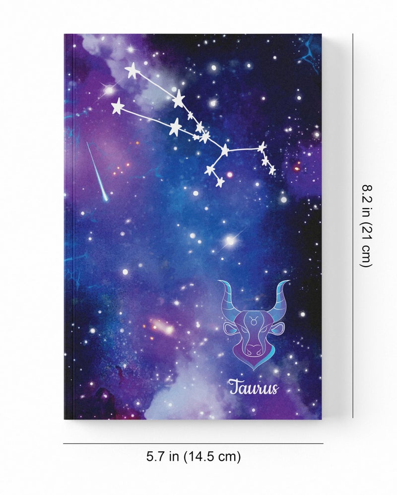 AccuPrints A5 Premium Soft Bound Notebook Size 5.8 * 8.25 inches Diary for Girls and Women (144 Ruled Pages with planner, 80 GSM) (Taurus zodiac signs) - Image 3